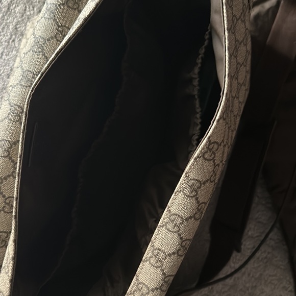 GG tan and brown canvas diaper bag - Picture 3 of 3